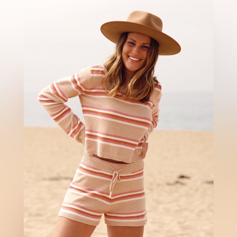 L*Space Sun Seeker striped matching top and shorts